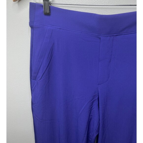 Athleta Womens Brooklyn Lined Pants Purple Ribbed Waist Size 6/T - Picture 10 of 17